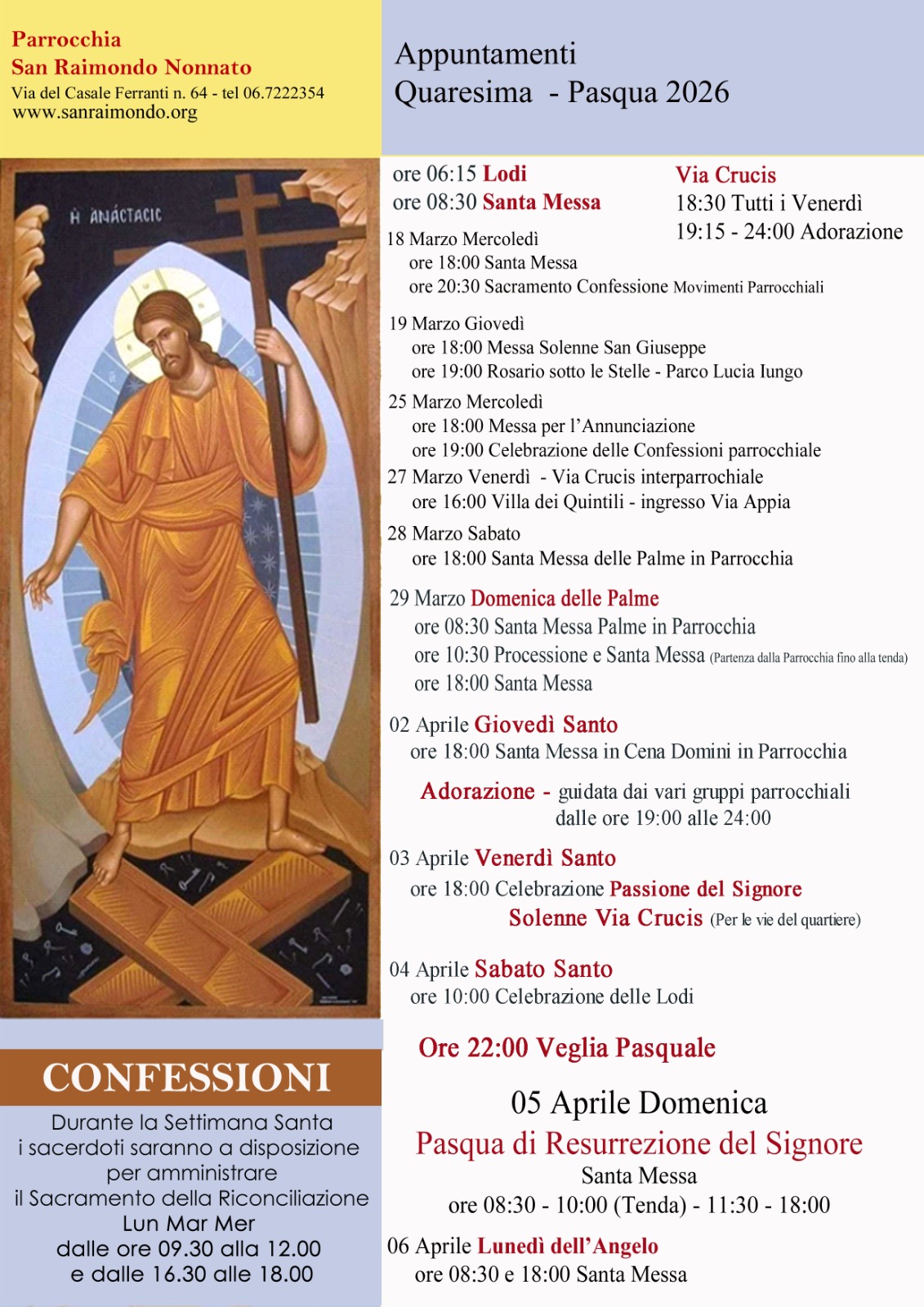 Eventi di Quaresima Pasqua